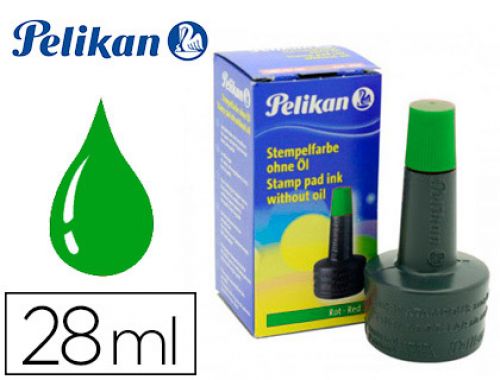 Tinta para carimbos pelikan 4k frascos 28 ml verde , Pelikan , 69839 , 4012700351234